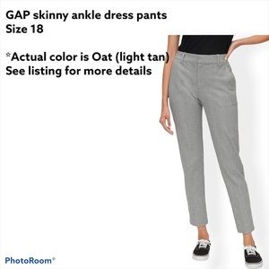 NWT - GAP Skinny Ankle Dress Pants SZ 18 Oat